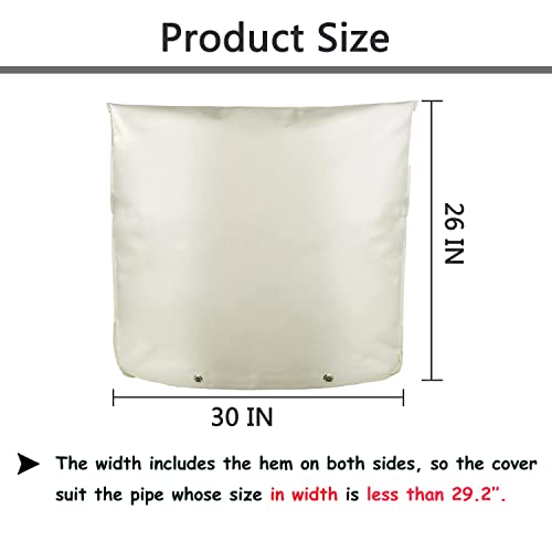 Outdoor Backflow Preventer Insulation Cover Pipe Insulation Backflow Covers for Pipe Freeze Protection Sprinkler Valve System Cover Preventer Cover Insulated Pouch (30" W x 26" H,White) by ZFZGFRCS - Image 2