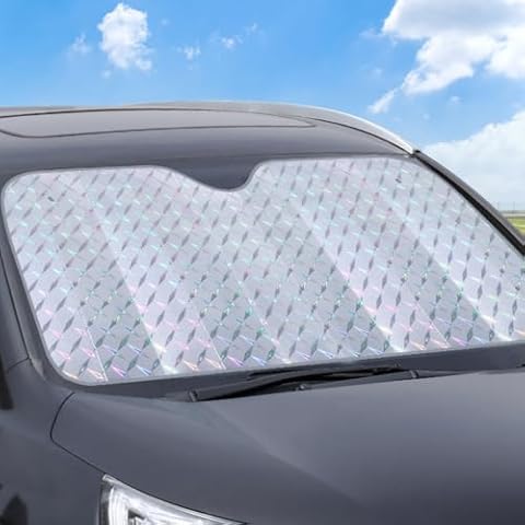 Autopromake Windshield Sun Shade, Car Front Windshield Sunshade Blocks UV Rays Foldable Car Visor, Car Sun Shade Windshield for Cars Cover