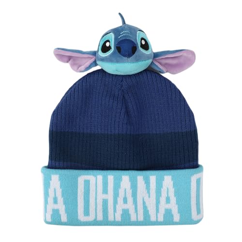 Bonnet Disney Stitch Ohana parfait pour les sorties d'hiver en ville