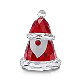 Swarovski Holiday Cheers Santa Claus, Small, Red and Clear Swarovski Crystals, Part of The Swarovski Holiday Cheers Collection