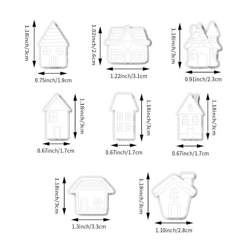 Xaekicr Cozy Cottage Polymer Clay Cutters Set - 8pcs Cute House Shapes for DIY Earring Jewelry, Soft Clay Crafts, Scrapbooking & Miniature Home Decor by Xaekicr - Used condition - Image 3