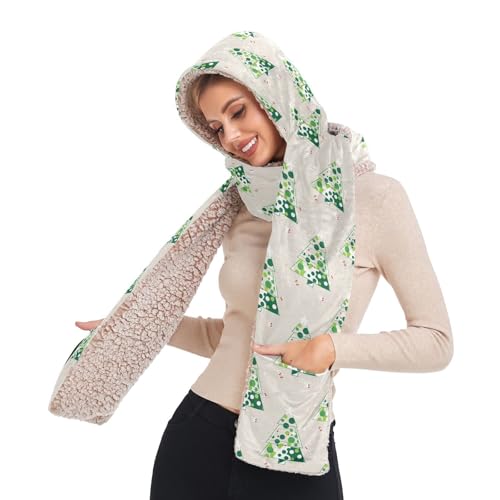 Fini le froid au cou avec l'écharpe pashmina à capuche et gants