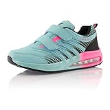 Fusskleidung® Damen Herren Laufschuhe Dämpfung Sportschuhe leichte Turnschuhe Blau Schwarz Fuchsia EU 41