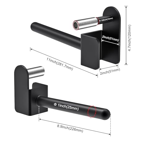 Image of Kipika Weight Plate Holder for 2x2 and 3x3 Power Rack - Attachment for Storage - Fits Standard 1-inch or Olympic 2-inch Plates - Set of 2