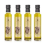 La Chinata Aceite de Trufa Negra - Condimento Gourmet con Trufa en Aceite de Oliva Virgen Extra - Pack de 4