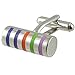 Produktbild Select Gifts Manschettenknöpfe Manschettenknöpfe Regenbogen~ verschiedene Muster Farbe Streifen Zylinder wählen Sie Geschenk Tasche
