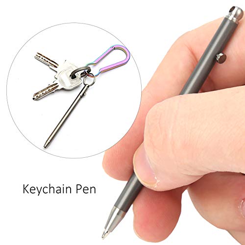 VGEBY Mini Keyring Pen, Titanium EDC Signing Pen Ballpoint Writing Pen - Image 4