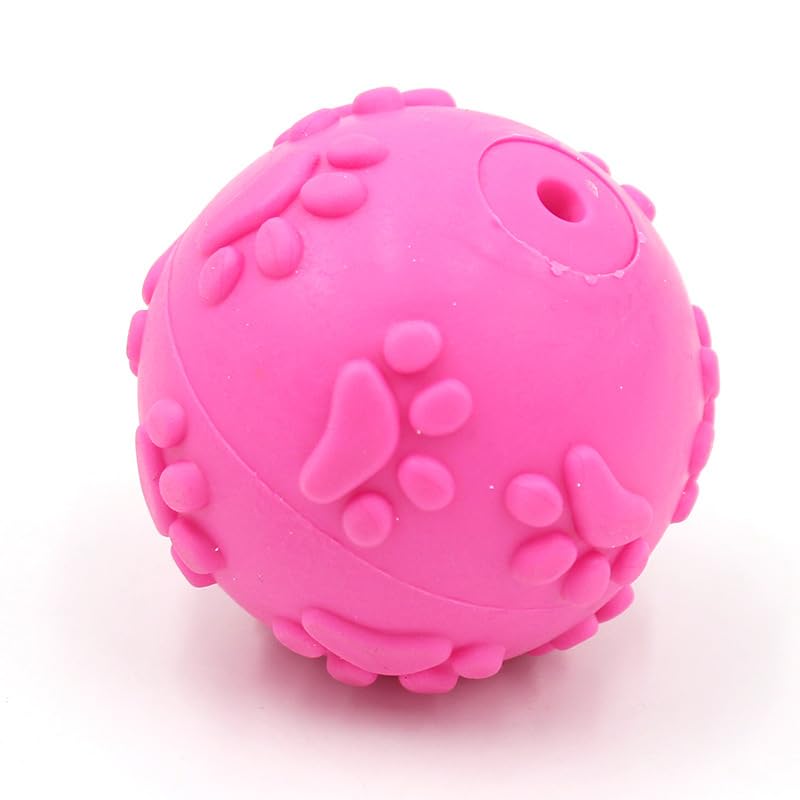FANGHUIER Pet Chew Toys for Puppy Pet Playing,Teething Training, Beep Feedback.Small Squeaky Dog Balls,Squeaky Latex Puppy Dog Toys, 2 Pcs, Blue Squeaky Balls (red) โ image 1