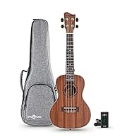 Includes a deluxe gig bag and headstock tuner for your convenience Embark on your musical adventure with both comfort and the timeless tone of a classic ukulele The unique concert body design offers a comfortable and smooth playing experience Develop...