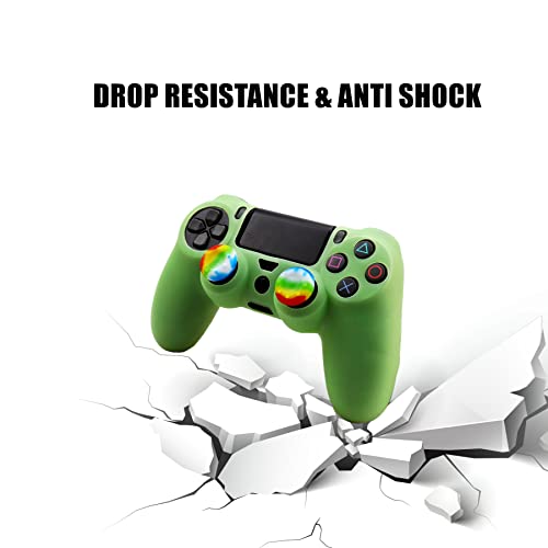 Image of Silicone Skin for Ps4 Controller, Anti-Slip Shell Cover Case Dark Glow with 10 Joystick Grips for Playsation 4 / Slim /Pro Dualshock 4 Controller Wireless Gamepad