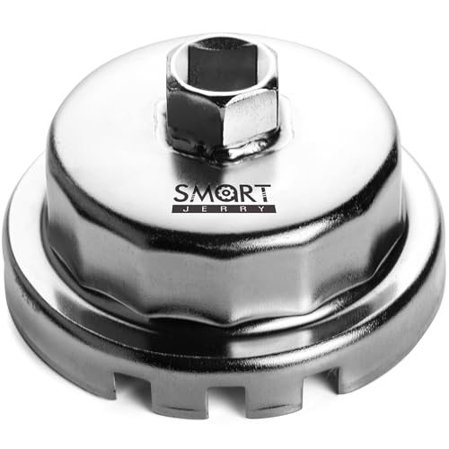 SMART JERRY - Oil Filter Wrench Compatible with Toyota Lexus & Scion with Toyota's Cartridge Style Oil Filter System | Tacoma Oil filter Wrench | 64mm 14 Flutes Design
