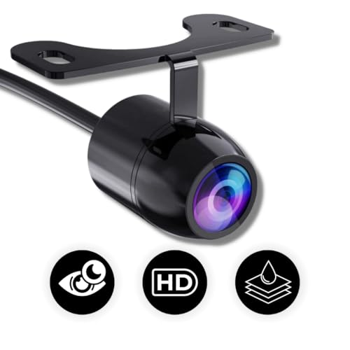 Câmera De Ré Universal Automotiva Borboleta Parachoque Com Visão Noturna Colorida Carro Caminhão Van