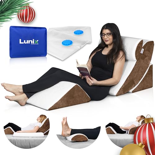 Lunix 4pcs Orthopedic Bed Wedge Pillow Set