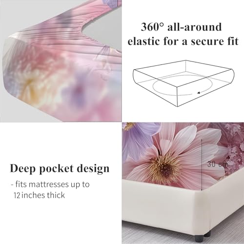 Drap housse éléphanteau en microfibre douce et infroissable