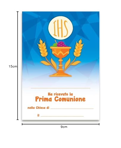 Fratelli Bonella | Croix pour enfants avec attestation souvenir première communion en résine cérame | Made in Italy – vue 4