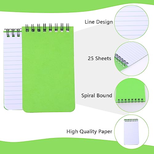 10 Pack Pocket Notebook Small Spiral Notebook 3 x 5 Inch Mini Notepad Colorful Memo Notebook Bulk Note Pads Lined Notebooks for School Office Supplies - Image 2