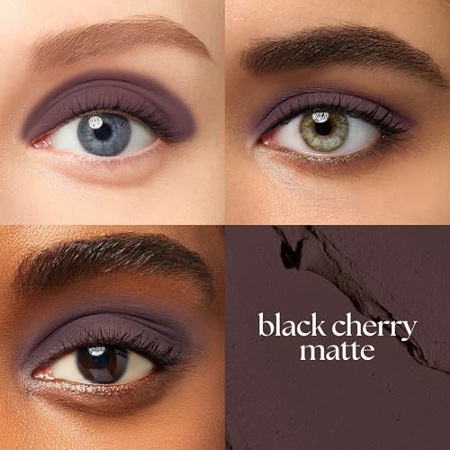 Image of Julep Eyeshadow 101 Cream-to-Powder Waterproof Shadow Stick - Black Cherry Matte - Long-Lasting, Crease-Proof, Rich Toned Burgundy Matte Cream Eyeshadow with Built-in Smudger