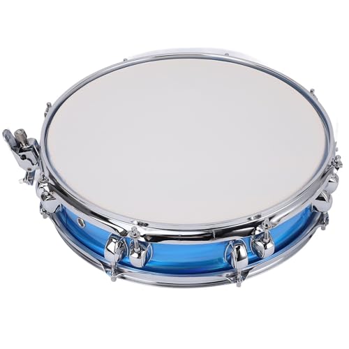 Snare Drum Set, Tragbare 14-Zoll-Snare Drum aus Edelstahl mit Drumsticks for Übungsauftritte von Anfängern, Musiker, Musikausbildung, Drumunterricht (BLUE)