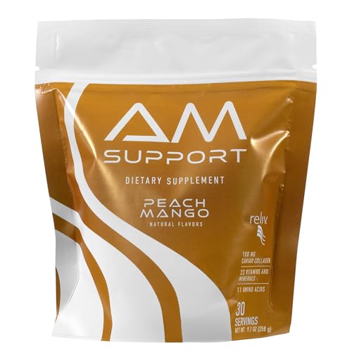 RELIV - AM Support Peach Mango Drink Mix - 30 Servings