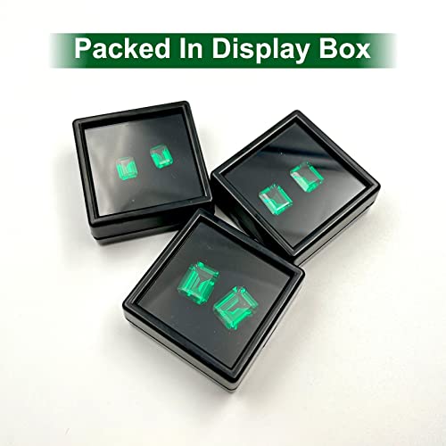 Gryrigns 2Pcs 5.8Cts Octagon Loose Imitative Emerald Stone 10X8Mm 3A Grade Vvs Clarity Nano Green Gemstone For Jewelry Making #TOP4