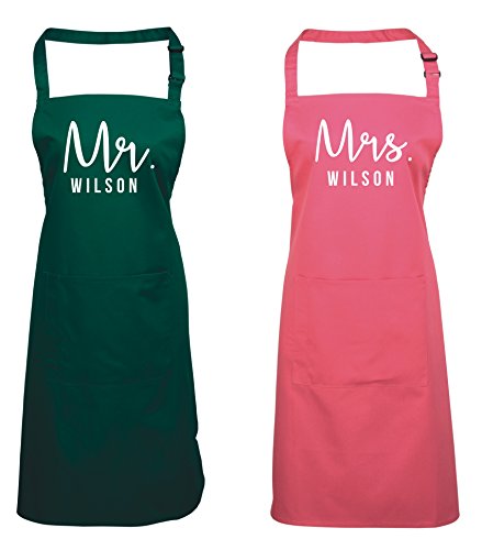 Tablier de cuisine personnalisé Mr & Mrs : le cadeau de Saint-Valentin idéal pour cuisiner à deux