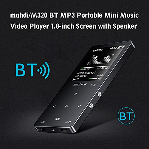 Houshome / M320 BT MP3 Player de música portátil e mini player de música Tela de 1,8 polegadas com a