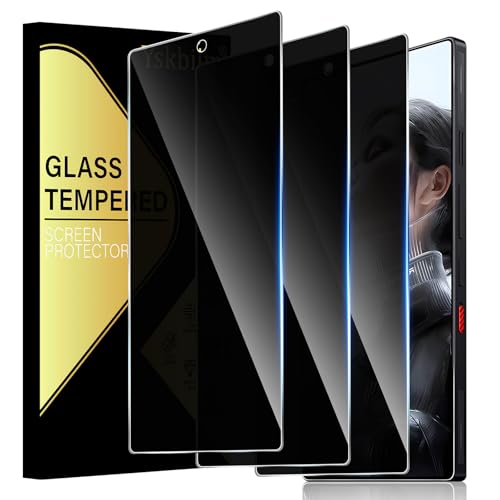 Image of (3 Pack) for ZTE Nubia Red Magic 11 Pro / 11 Pro+ /11 Air /11S Pro / 11S Pro+ Privacy Screen Protector,Anti-Spy Tempered Glass flim,9H Hardness,Anti-Scratch, Case Friendly, Bubble Free