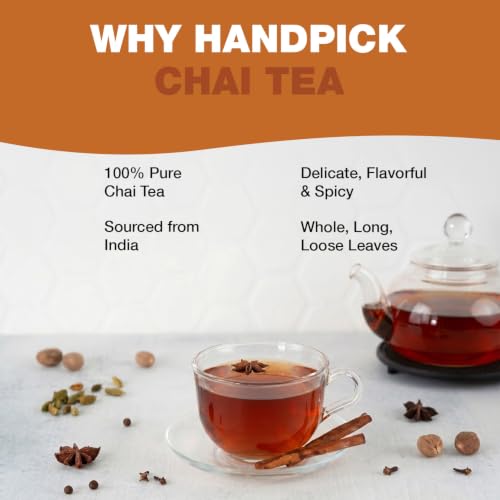 Image of HANDPICK Chai Tea Loose Leaf(12oz|150+ Cups) Delicious Indian Masala Chai