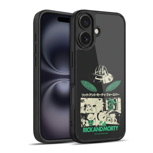 Head Case Designs Officially Licensed Rick And Morty Portals Duo Graphics Gel Armour Case [Military Grade Protection] Compatible With Apple iPhone 16