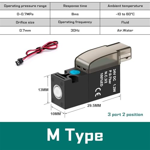Vanne de commande à trois voies à deux positions 30Hz miniature Type M AC220V