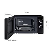 Samsung Solo-Mikrowelle, 700 W, Epoxy-Garraum mit 20 l Volumen, 5 Leistungsstufen, Defrost, Schwarz, MS20A3010AL/EG – Ansicht 2