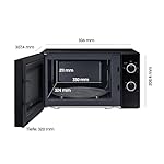 Samsung Solo-Mikrowelle, 700 W, Epoxy-Garraum mit 20 l Volumen, 5 Leistungsstufen, Defrost, Schwarz, MS20A3010AL/EG – Bild 2