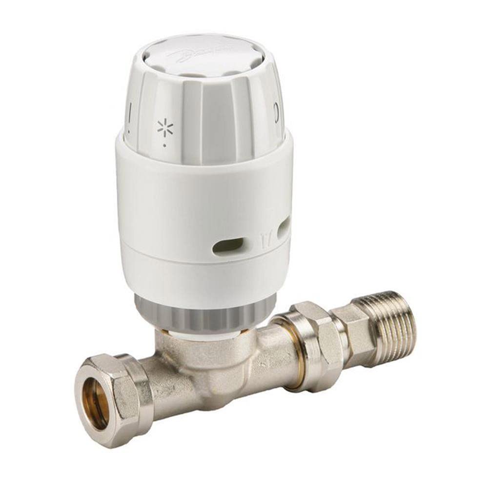Danfoss Ras-C2 Straight Thermostatic Radiator Valve 15Mm 013G6051 White