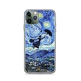 Phone Case Mary Aesthetic Poppins Cover Starry Bumper Night Shockproof Compatible with iPhone 13 12...