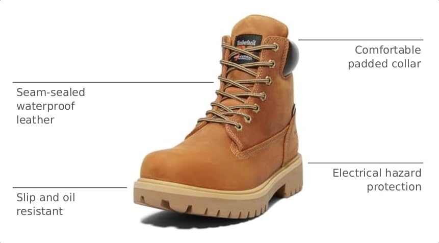 Image of Timberland PRO Men's Direct Attach 6 Inch Soft-toe Insulated Waterproof Industrial Work Boot