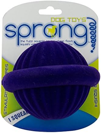 Sprong Dog Chew and Squeak Toys - Saturn Ball - Assorted Colors