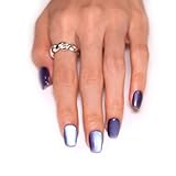 Handmade False Nail Blue Series (10pcs) (Deep purple(M))