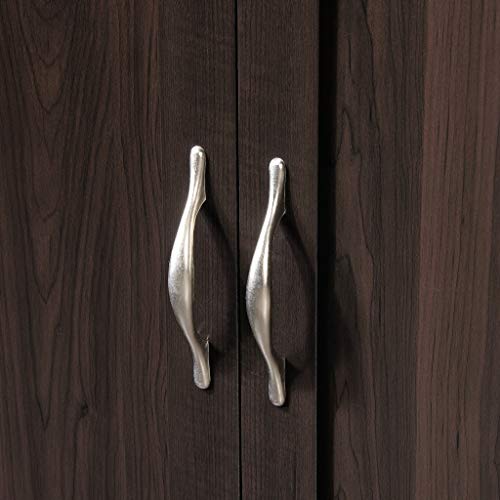 Bedroom Armoire Wardrobe Closet with Drawers and Hanging Rail, Cinnamon Cherry - for Sauder Select