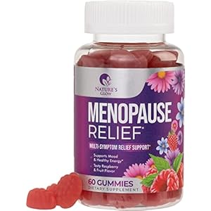 Menopause Relief Vitamin Gummy for Women – Effective Menopause Supplements for Women, for Mild Hot Flashes & Night Sweats, Natural Balance, Energy & Menopause Support, Non-GMO Gluten Free – 60 Gummies