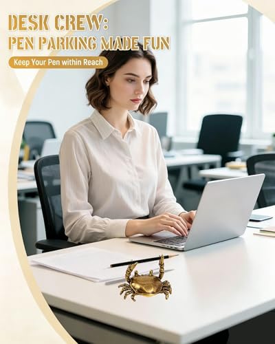 Image of Crab Pen Holder, Cute Pen Stand for Study Table, Desk Accessories for Office and Home Use,Suitable for keeping pens and pencils organized while adding decorative appeal to your study table essentials