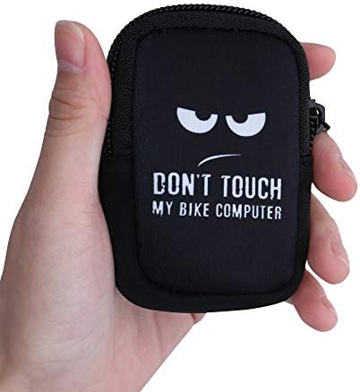 kwmobile Case Compatible with Garmin Edge 530/830 - Pouch for Bike GPS - Don't touch my bike computer White/Black