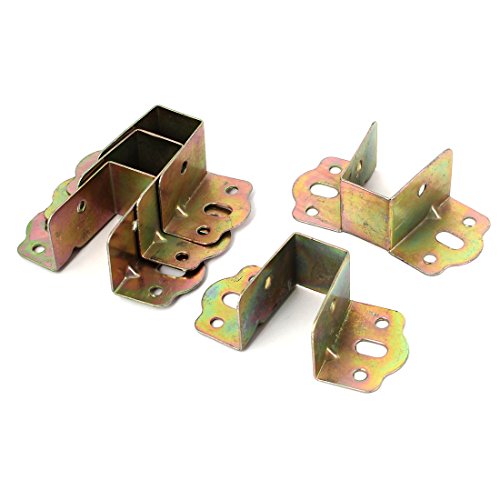 Aexit Furniture (Home hardware) Fittings 8 Holes U Shaped Metal Bed Angle Brackets Supporters (41ry235qf517) 5 Pcs