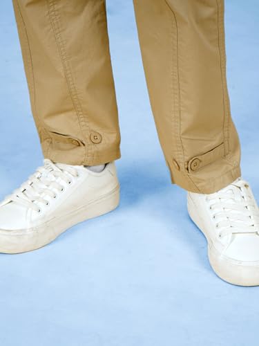 Image of Boys Cotton Full Length Front Cut Sew Cargo Pant with Bottom Tab