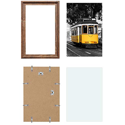 Sild 12X18 Frame Vintage Brown 3 Pack, Rustic Art 12X18 Poster Frame Tabletop Display Wall Mounting Hardware Included #TOP3