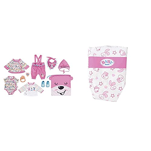 BABY Born 828144 Erstausstattung für 43cm Puppe - Leicht für Kleine Hände, Spiel fördert Empathie & Windeln für 43cm…