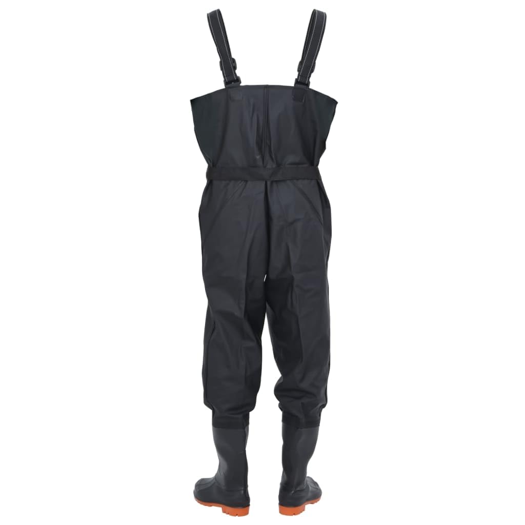 Tomostar Pêche Waders Cuissardes, Cuissardes Pantalon de Pêche avec Bottes et Ceinture Noir Taille 42