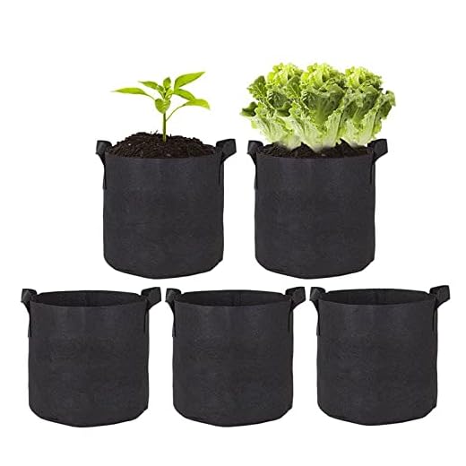 Trädgårdsväska Plantering Bag Feilt Gardening Fabric Vegetabiliska Planting Potter 5 st 3/4/5/7 liter (Color : 20Gallons 55x30cm)
