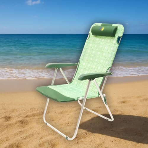 Sunny Star Sedia Rochelle In Alluminio 60X41X100Cm Verde - 2