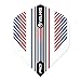 RED DRAGON Yin Yang Double Sided Red, White & Blue Standard Dart Flights 3 Sets Per Pack (9 Dart Flights in Total)