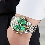 olevs automatic watch for men self winding mechanical luxury business stainless steel multi calendar waterproof luminous wrist watches